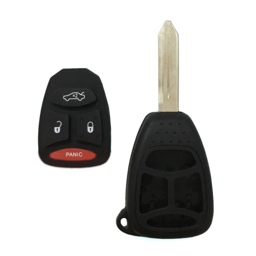 Chrysler Dodge Jeep RHK Shell 4 Button L,U,P,T with Pad