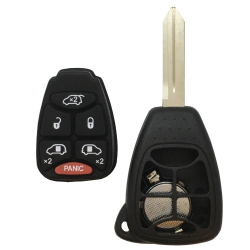Chrysler, Dodge Remote Head Key Shell With Pad 6 Button L,U,P,H,SD,SD